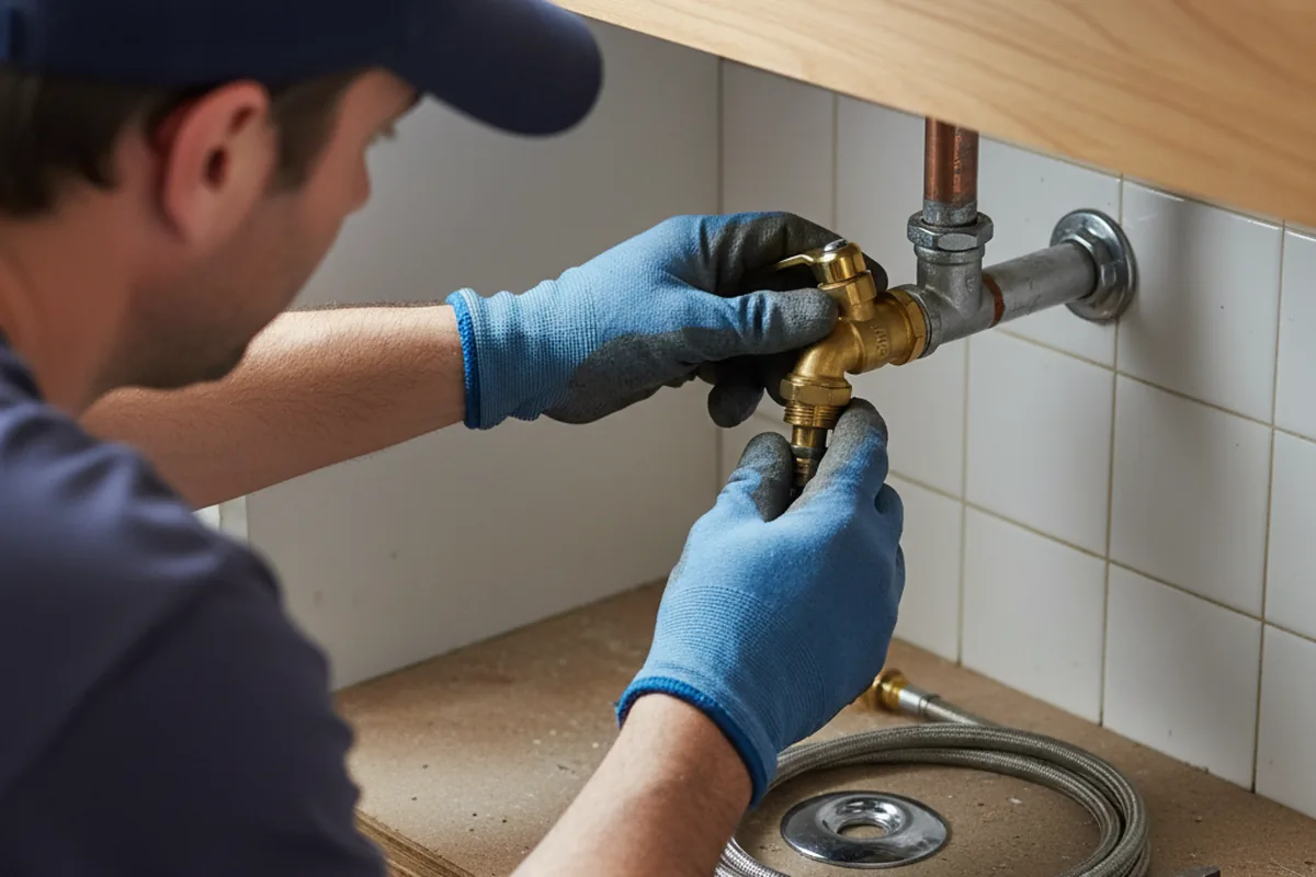 Shutoff valve and fitting work during Faucet and Fixture Repair in White Hall